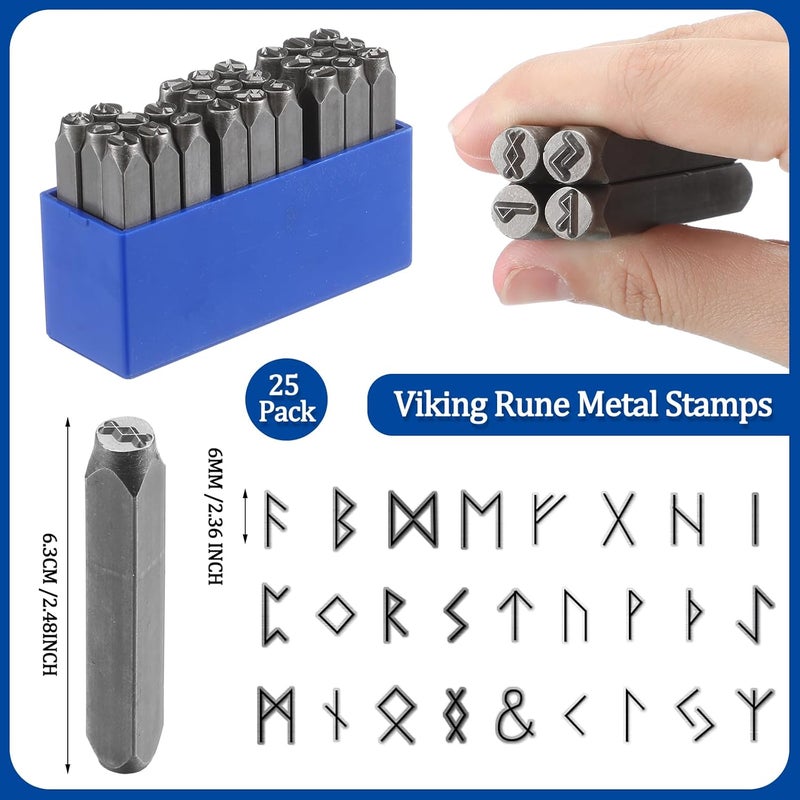 Lingvee Metal Stamp Set 6mm Steel Metal Stamping Tool Set for Jewelry Making Punch Set for Plastic Wood Leather Hand Stamping Projects, up to 56HRC - Image 2